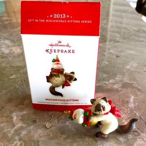 2013 Hallmark Mischievous Kitten Keepsake Ornament.